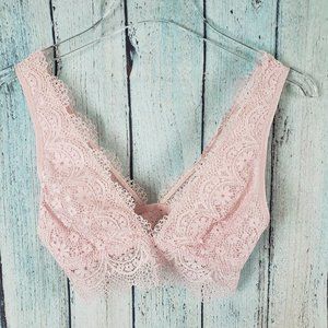 VICTORIA’S SECRET Pink Lace Plunge Bralette